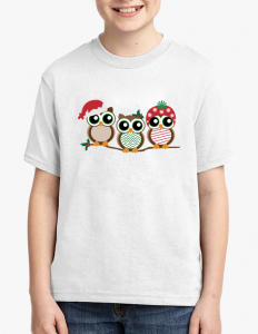 Christmas Owls LED T-shirt