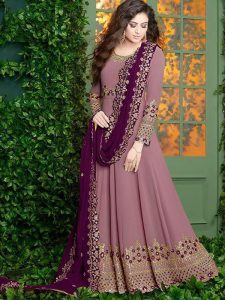 Fox Georgette With Embroidery Work Anarkali Suit