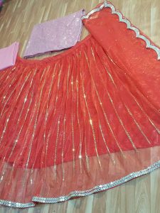 Net With Embroidery Sequence Lehenga Choli