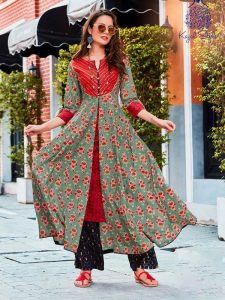 Heavy MultiColor Reyon & Cotton Kurti