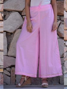 Pink Ethnic Gher Pleated Kurta Plazzo And Dupatta