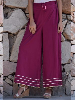 Purple Plain Cotton Kurta Sets