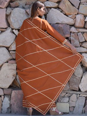 Brown Plain Cotton Kurta Sets