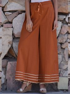 Ethnic Gota Work Kurta Plazzo And Dupatta