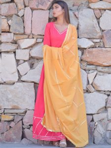 Ethnic Gown With Dupatta