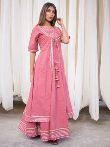 Omaana Ethnic Work Kurta And Dupatta