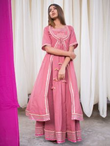 Omaana Ethnic Work Kurta And Dupatta