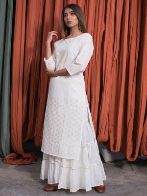 Wight Shaamiya Ethnic Work Kurta And Dupatta