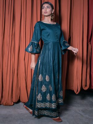 Silky Ethnic Work Kurta And Dupatta