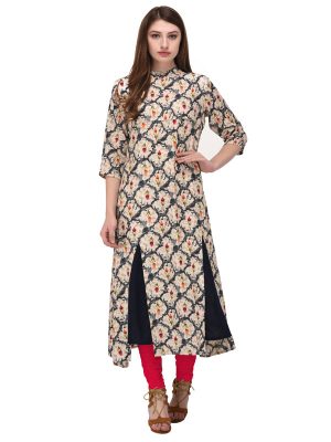 Multi Color Reyon Print Kurti