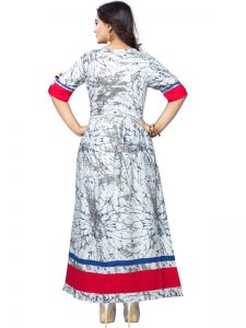 Gray Reyon Print Kurti