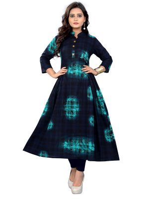 Multi Color Cotton Print Kurti