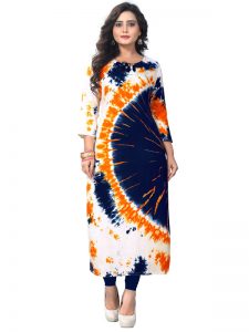 Multi Color Reyon Print Kurti