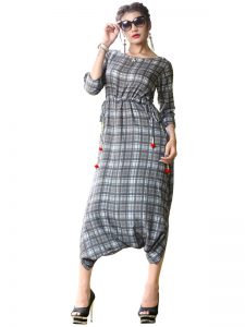 Grey Reyon Print Kurti