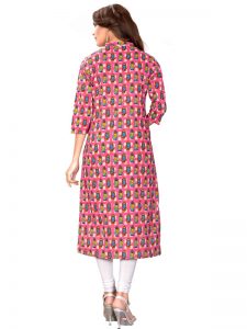 Multi Color Slab Cotton Printed Kurti