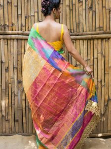 New Arrival Yellow Colour Bhagalpuri Silk Saree