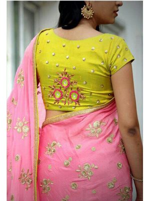 Georgette Saree With Blouse Piece