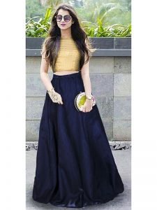 Casual Blue Taffeta Lehenga Choli