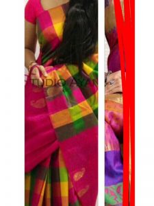 New Latest Designer Multicolor South Silk Indian Saree