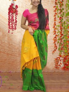 New Latest Designer Multicolor South Silk Indian Saree