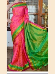 New Latest Designer Peach Colour South Silk Indian Saree
