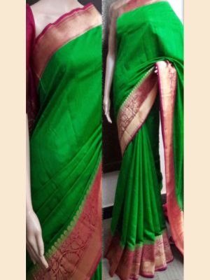 New Latest Designer Green South Silk Indian Saree