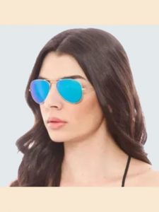 Golden And Blue Color Sunglasses