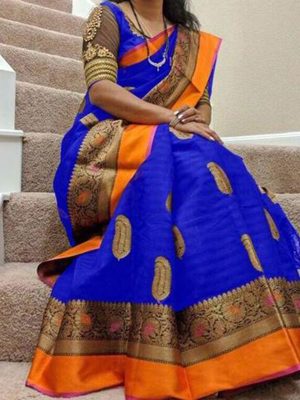 Exclusive Designer South Saree With Printed Work