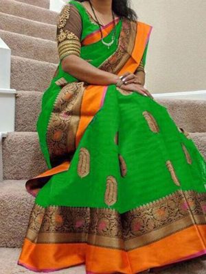 Exclusive Designer South Saree With Printed Work