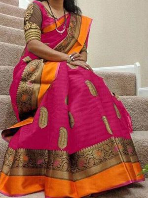 Exclusive Designer South Saree With Printed Work