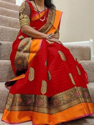 Exclusive Designer South Saree With Printed Work