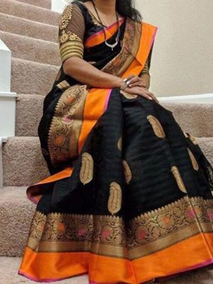 Exclusive Designer South Saree With Printed Work