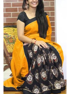New Arrival Partywear Yellow Bhagalpuri Silk Saree