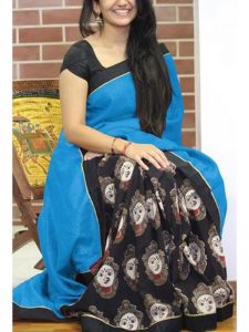 New Arrival Partywear Sky Blue Bhagalpuri Silk Saree