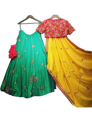 Women'S Multicolor Banglori Silk Lehenga Choli