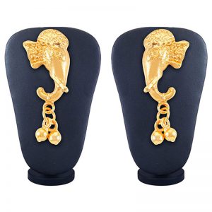 Trendy 5 String Elephant Inspired Gold Plated Necklace Set
