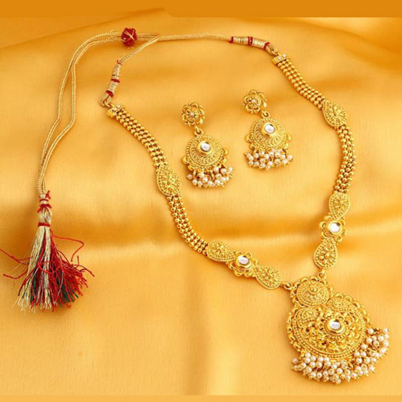 Ankur gold plated moti necklace for women at Rs 289 / Piece in Ahmedabad |  Ankur Imitation Jewellery