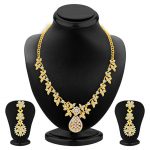 Intricately Gold Plated Ad Set Of 3 Combo Necklace Set