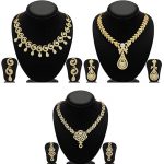 Stylish Glimmery 3 Pieces Necklace Set Combo