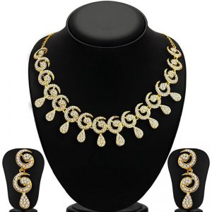 Stylish Glimmery 3 Pieces Necklace Set Combo