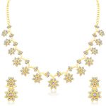 Stylish Gold Plated Collar Necklace Set For Women