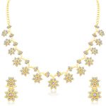 Stylish Gold Plated Collar Necklace Set For Women