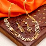 Ritzy Gold Plated Multicolor Necklace Set For Women