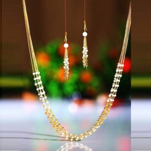 Ritzy Gold Plated Multicolor Necklace Set For Women