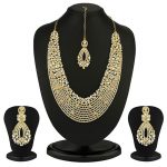 Dazzling Gold Plated Australian Diamond Necklace Set