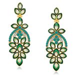 Delightful Gold Plated Ad Collar Necklace Set For Women