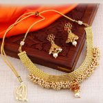 Reversible Trendy Gold Plated Necklace Set For Women