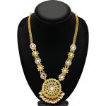 Marquise Flower Gold Plated Necklace Set For Women