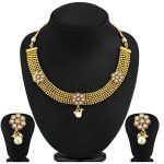 Blossomy Gold Plated Necklace Set For Women