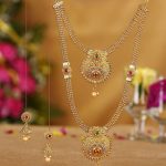 Trendy Cluster Gold Plated Necklace Set For Women